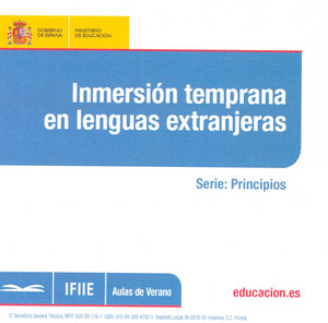 INMERSIÓN TEMPRANA EN LENGUAS EXTRANJERAS