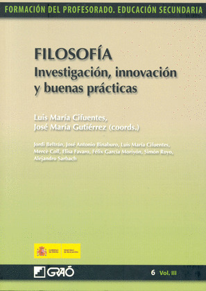 FILOSOFÍA. INVESTIGACIÓN, INNOVACIÓN Y BUENAS PRÁCTICAS