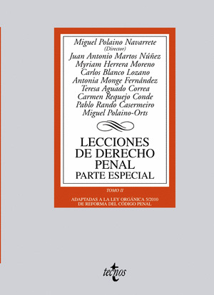 LECCIONES DE DERECHO PENAL. PARTE ESPECIAL. TOMO II