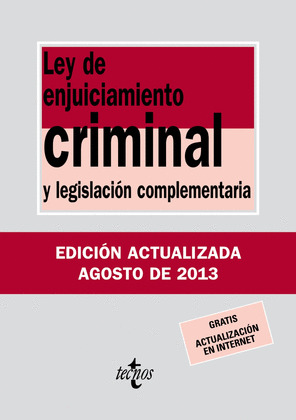 LEY DE ENJUICIAMIENTO CRIMINAL ED. 2013