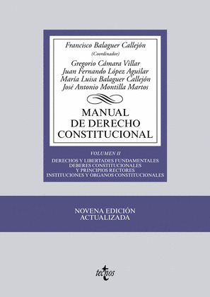MANUAL DE DERECHO CONSTITUCIONAL VOLUMEN II (9ª EDICIÓN, 2014)