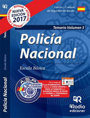 CUERPO NACIONAL DE POLICIA. ESCALA BASICA. TEMARIO VOL. 3. CUARTA EDICION