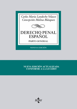 DERECHO PENAL ESPAÑOL. PARTE GENERAL (NOVENA EDICIÓN, 2015)
