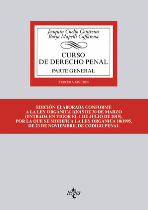 CURSO DE DERECHO PENAL. PARTE GENERAL (3ª EDICIÓN, 2015)