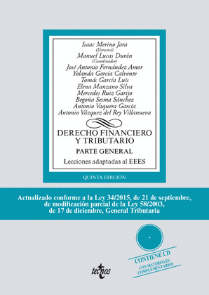 DERECHO FINANCIERO Y TRIBUTARIO. PARTE GENERAL
