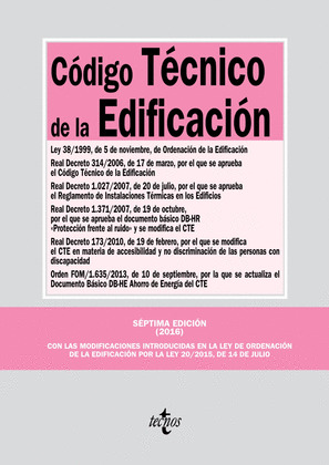 CÓDIGO TÉCNICO DE LA EDIFICACIÓN (SÉPTIMA EDICIÓN, 2016)