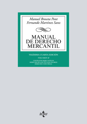 MANUAL DE DERECHO MERCANTIL. VOLUMEN 2
