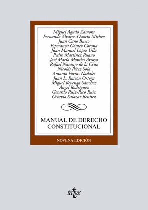 MANUAL DE DERECHO CONSTITUCIONAL (NOVENA EDICIÓN, 2018)