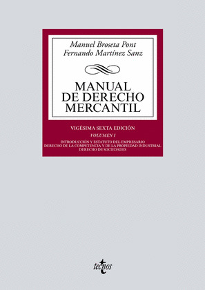 MANUAL DE DERECHO MERCANTIL (26ª EDICIÓN, 2019)