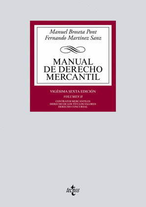 MANUAL DE DERECHO MERCANTIL VOLUMEN II (26ª EDICIÓN, 2019)