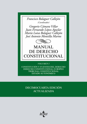 MANUAL DE DERECHO CONSTITUCIONAL (14ª EDICIÓN, 2019)