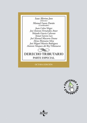 DERECHO TRIBUTARIO. PARTE ESPECIAL (8ª EDICIÓN, 2019)