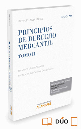 PRINCIPIOS DE DERECHO MERCANTIL, TOMO II  ( 20ª EDICIÓN, 2015 ) (INCLUYE LIBRO ELECTRÓNICO)