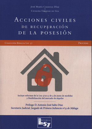 ACCIONES CIVILES DE RECUPERACION DE LA POSESION