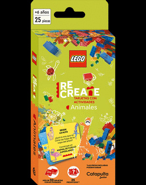 LEGO RECREATE ANIMALES CONSTRUCCIÓN TARJETAS CON A