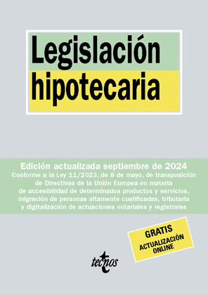 LEGISLACIÓN HIPOTECARIA (39ª EDICIÓN. 2024)