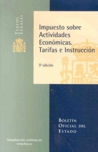 IMPUESTO SOBRE ACTIVIDADES ECONÓMICAS. TARIFAS E INSTRUCCIÓN