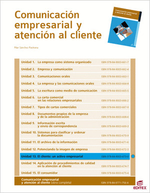 EL CLIENTE: UN ACTIVO EMPRESARIAL (COMUNICACIÓN EMPRESARIAL Y ATENCIÓN AL CLIENT