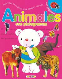 ANIMALES CON PICTOGRAMAS. ROSA