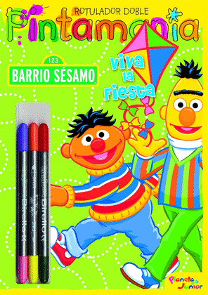 BARRIO SESAMO. VIVA LA FIESTA. PINTAMANIA ROTULADORES DOBLES