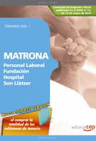 MATRONA PERSONAL LABORAL FUNDACIÓN HOSPITAL SON LLÀTZER. TEMARIO VOL. I.