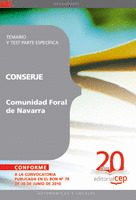CONSERJE DE LA COMUNIDAD FORAL DE NAVARRA. TEMARIO Y TEST PARTE ESPECÍFICA