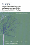 CONTRIBUCION A LA CRITICA DE LA ECONOMIA POLITICA