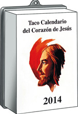 TACO CALENDARIO 2014 DEL CORAZON DE JESUS. PARED