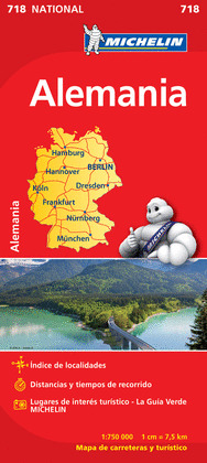 ALEMANIA. MAPA DE CARRETERAS NATIONAL 718