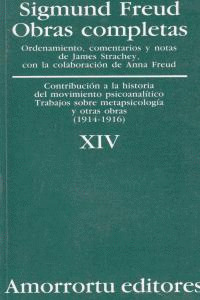 OBRAS COMPLETAS, FREUD, 14: CONTRIBUCION A LA HISTORIA DEL MOVIMIENTO PSICOANALITICO. TRABAJOS SOBRE