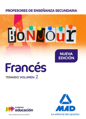 PROFESORES DE ENSEÑANZA SECUNDARIA FRANCES TEMARIO VOLUMEN 2