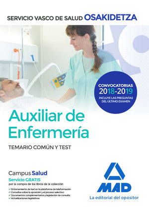 AUXILIAR DE ENFERMERÍA DE OSAKIDETZA-SERVICIO VASCO DE SALUD