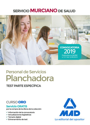 PERSONAL DE SERVICIOS, OPCIÓN PLANCHADORA. TEST PARTE ESPECÍFICA
