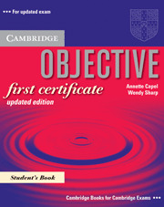 OBJECTIVE FIRST CERTIFICATE. STUDENT'S BOOK NO ANSWERS
