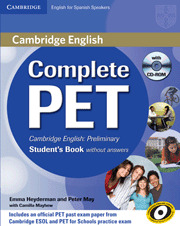 COMPLETE PET STUDENT'S BOOK WITHOUT ANSWERS -CD-ROM