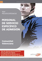 PERSONAL DE SERVICIO ESPECÍFICO DE ADMISIÓN DE LA COMUNITAT VALENCIANA. TEST PSI