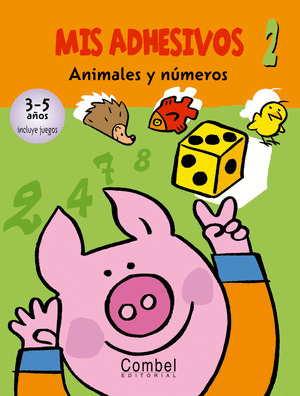 MIS ADHESIVOS 2 ANIMALES Y NUMEROS 3-5 AÑOS