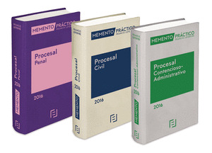 PACK MEMENTO PROCESAL CIVIL +MEMENTO PROCESAL PENAL + MEMENTO CONTENCIOSO ADMINI