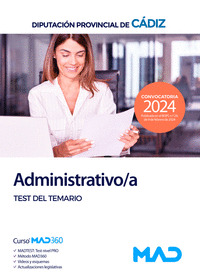 ADMINISTRATIVO/A TEST TEMARIO DIPUTACION PROVINCIAL CADIZ