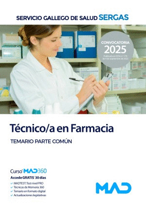 TÉCNICO/A EN FARMACIA (TEMARIO PARTE COMÚN)