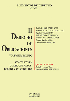 ELEMENTOS DE DERECHO CIVIL. DERECHO DE OBLIGACIONES. CONTRATOS Y CUASICONTRATOS