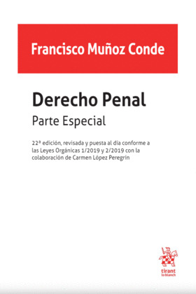 DERECHO PENAL. PARTE ESPECIAL (22º EDICION)