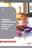 AUXILIAR ADMINISTRATIVO CORPORACIONES LOCALES DE LA RIOJA. TEST
