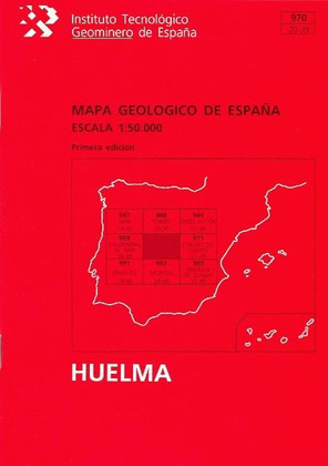 MAPA GEOLOGICO DE ESPAÑA, ESCALA 1:50.000, HUELMA