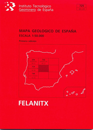 MAPA GEOLOGICO DE ESPAÑA, ESCALA 1:50.000, FELANITX
