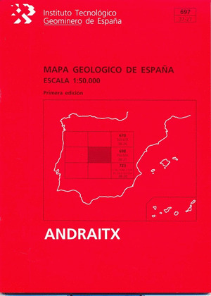 MAPA GEOLOGICO DE ESPAÑA, ESCALA 1:50.000, ANDRAITX