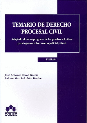 TEMARIO DERECHO PROCESAL CIVIL-4 ED.