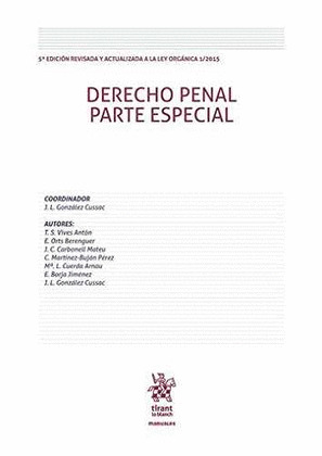 DERECHO PENAL PARTE ESPECIAL 5ª EDICION 2016