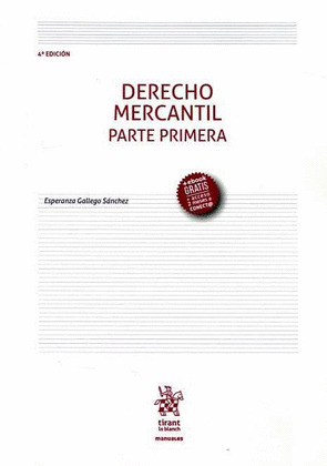 DERECHO MERCANTIL PARTE PRIMERA 4ª EDICION 2017