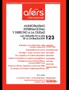 REVISTA CIDOB D' AFERS INTERNACIONALS 123: MUNICIPALISMO INTERNACIONAL Y DERECHO